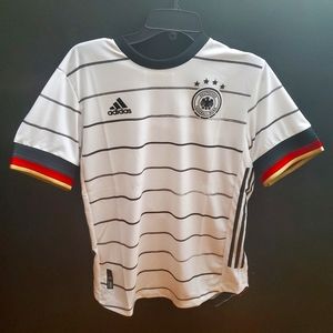 New Authentic Mens Adidas Germany Home Jersey EH6104 White Sz M